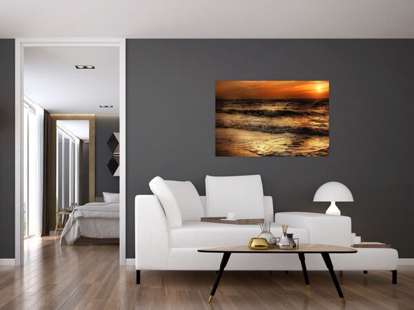 Obraz - Vlny pri pobreží (90x60 cm)