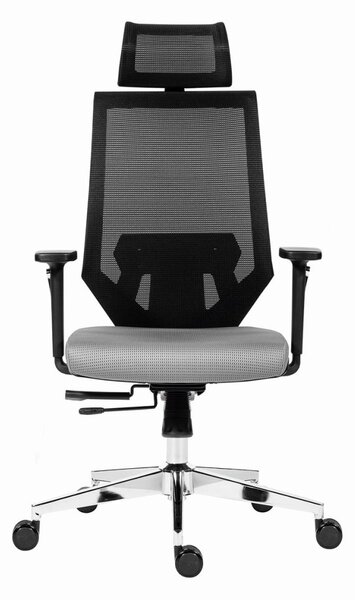 Kancelárska ergonomická stolička EDGE NET — sieť, sivá, nosnosť 150 kg