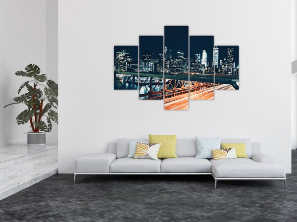 Obraz nočného mesta (150x105 cm)