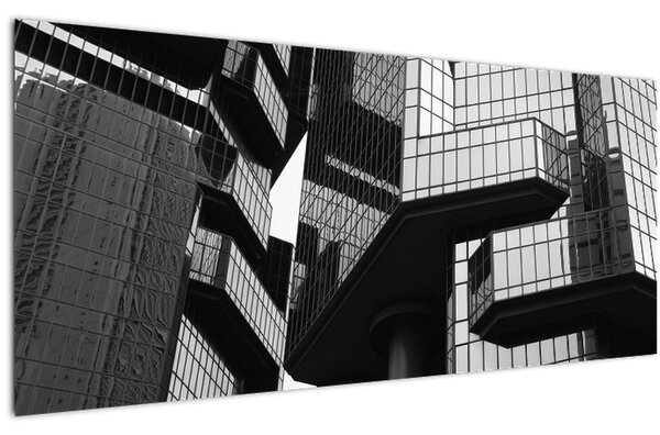 Obraz sklenených budov (120x50 cm)