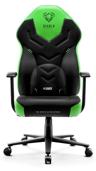 Herné kreslo Diablo X-Gamer 2.0 Normal Size čierno-zelené
