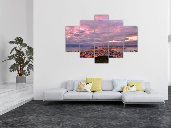 Obraz - Súmrak nad mestom (150x105 cm)
