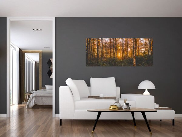 Obraz jesenného lesa (120x50 cm)