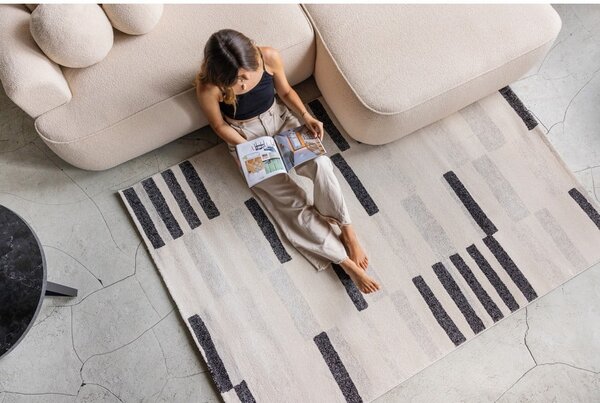 Sivý/krémový koberec 80x150 cm Mosaica – Universal
