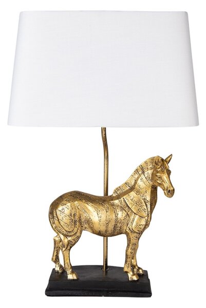 Zlatá metro dekor lampa Kôň 55cm