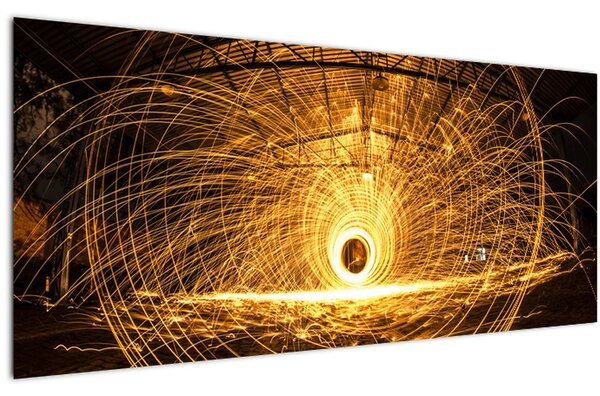 Obraz svietiaceho disku (120x50 cm)