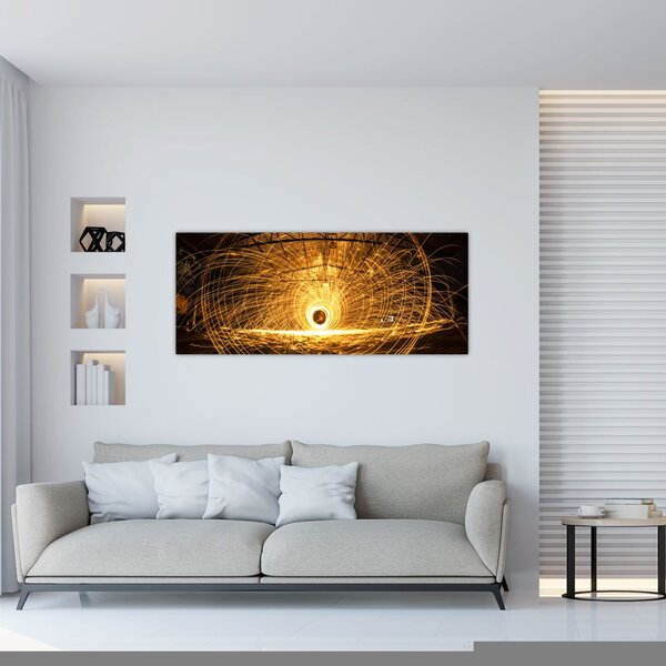 Obraz svietiaceho disku (120x50 cm)