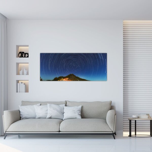 Obraz rotujúcich hviezd (120x50 cm)