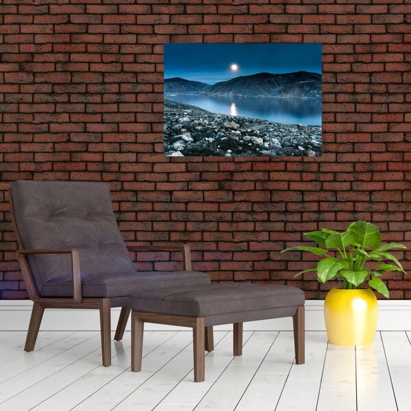 Obraz nočné krajiny, Island (70x50 cm)