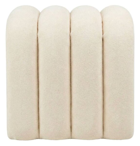 CHENILLE Taburet plyšový 40 cm - krémová