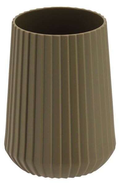 Sada kúpeľňových doplnkov Roza, olivová/s drevenými prvkami