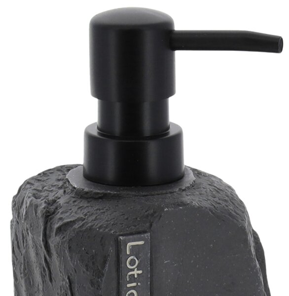 Dávkovač mydla Paola, čierna/s čiernymi prvkami, 400 ml