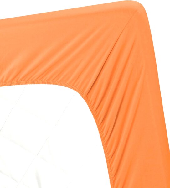 Posteľná plachta jersey oranžová TiaHome - 90x200cm