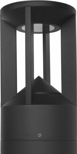 Záhradná stojaca lampa moderný stĺpik 60 cm LED 10W teplá farba okrúhla čierna pieskovaná NOMAD Italux