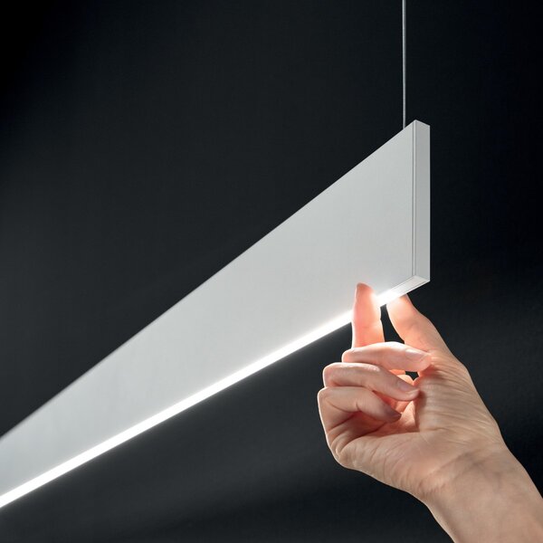 Ideal lux 367019 LED závesné stropné svietidlo STEEL | 24W integrovaný LED zdroj | 1310lm | 3000K | sťahovacie | na lanku | biela