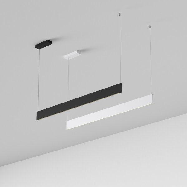 Ideal lux 368771 LED závesné stropné svietidlo STEEL | 24W integrovaný LED zdroj | 1120lm | 3000K | sťahovacie | na lanku | čierna