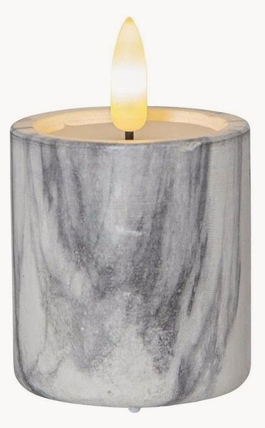 Stĺpové LED sviečky's časovačom Flame Marble, 2 ks
