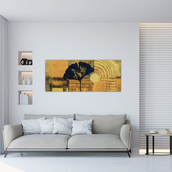 Obraz - List ginkgo (120x50 cm)
