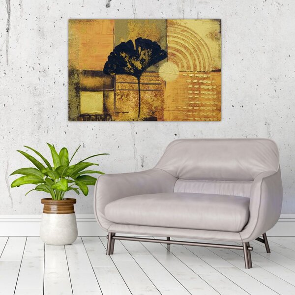 Obraz - List ginkgo (90x60 cm)