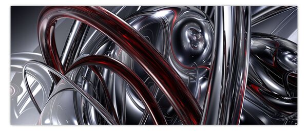 Obraz sivej abstrakcie (120x50 cm)