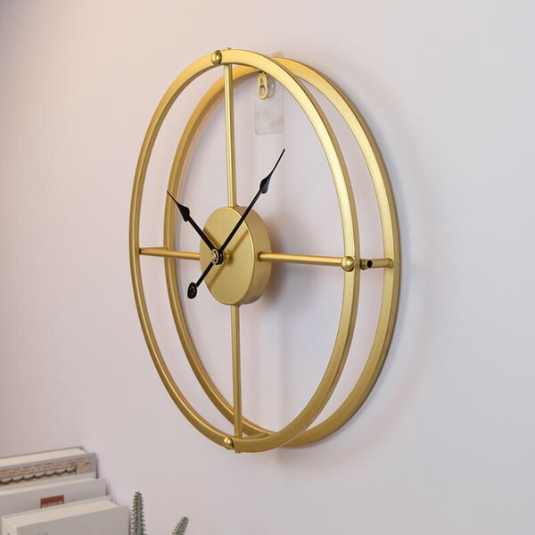 Dizajnové nástenné hodiny lux Gold 40cm