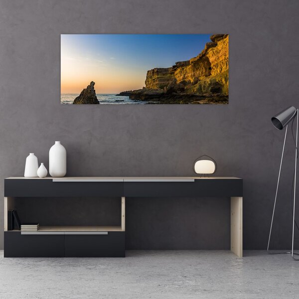 Obraz - morský útes (120x50 cm)