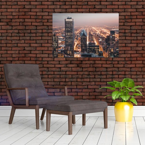 Obraz svietiacej metropoly (90x60 cm)
