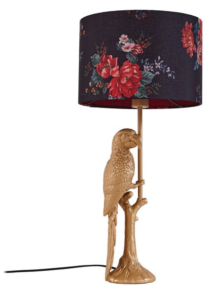 Stolové Lampa Lindby, Marula, Zlatá / Mosadz, Obývacia izba, Tkanina / Textil, Moderný