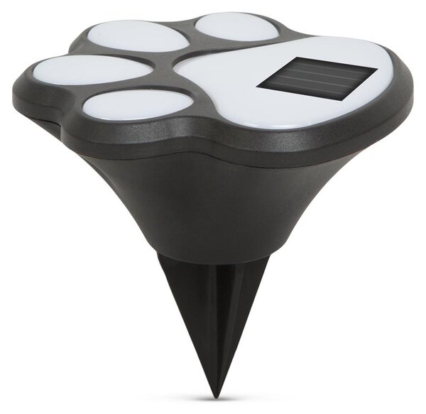 GLOBIZ LED solárna lampa - psia labka , zapichovacia - plast - čierna