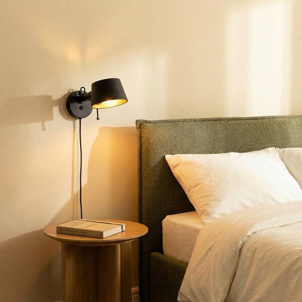 Nástenné Svietidlo Lucande, Silka, Čierna, Pracovňa, Kov, Moderný