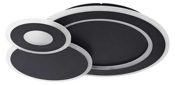Stropné Lampa Lindby, Briar, stmievateľné, Čierna, Obývacia izba, Plast, Moderný