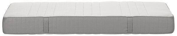 Matrac z pamäťovej peny biely a sivý polyester 90 x 200 cm stredne tvrdý so snímateľným poťahom memory foam
