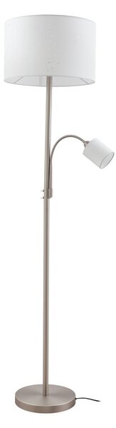 Stojacie Lampa Lindby, Jaileen, Biela, Obývacia izba, Tkanina / Textil, Moderný