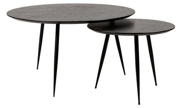 MUZZA Konferenčný stolík halp Ø 80 cm čierny
