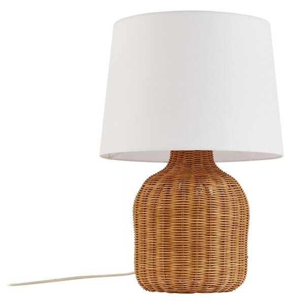Stolové Lampa Lindby, Lirenda, Drevo, Obývacia izba, Tkanina / Textil, Boho