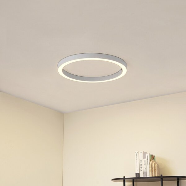 Stropné Lampa Lucande, Neor, stmievateľné, Biela, Chodba, Kov, Moderný