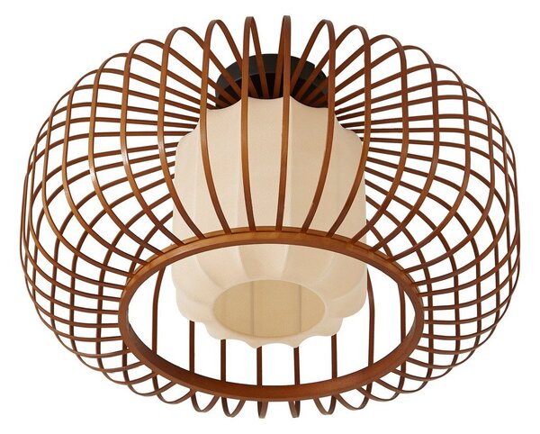 Stropné Lampa Lindby, Davella, stmievateľné, Drevo, Obývacia izba, Bambus, Škandinávsky