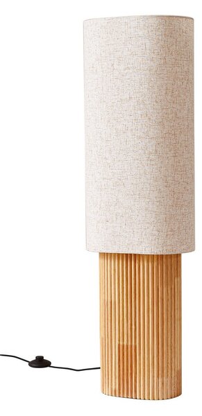 Stojacie Lampa Lindby, Kimiko, Drevo, Obývacia izba, Tkanina / Textil, Škandinávsky