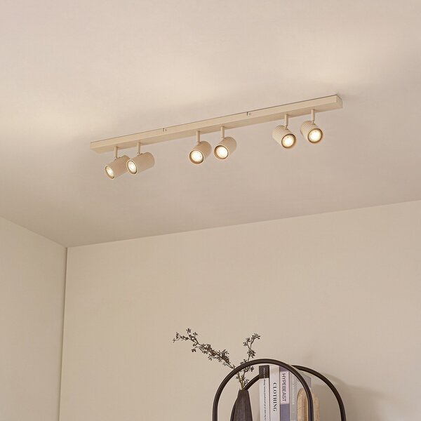 Stropné Lampa Lindby, Kardis, stmievateľné, Béžová, Chodba, Hliník, Moderný