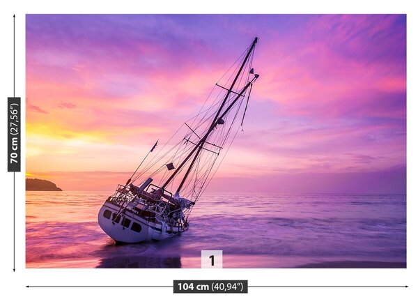 Fototapeta Vliesová Boat beach 104x70 cm