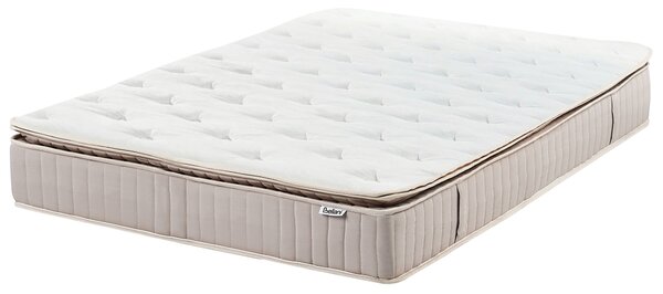 Latexový matrac s taštičkovými pružinami biela béžová 120 x 200 cm stredne tvrdý snímateľný poťah polyester spálňa doplnky