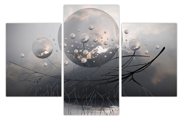 Obraz abstraktných gulí (90x60 cm)