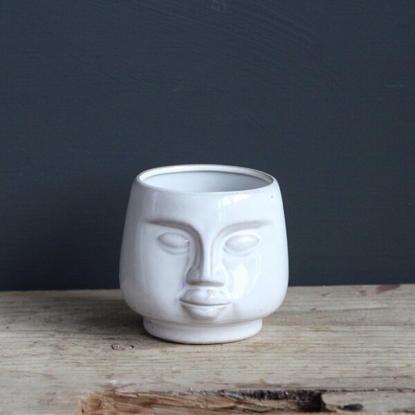 Kvetináč head white Ø 6 cm
