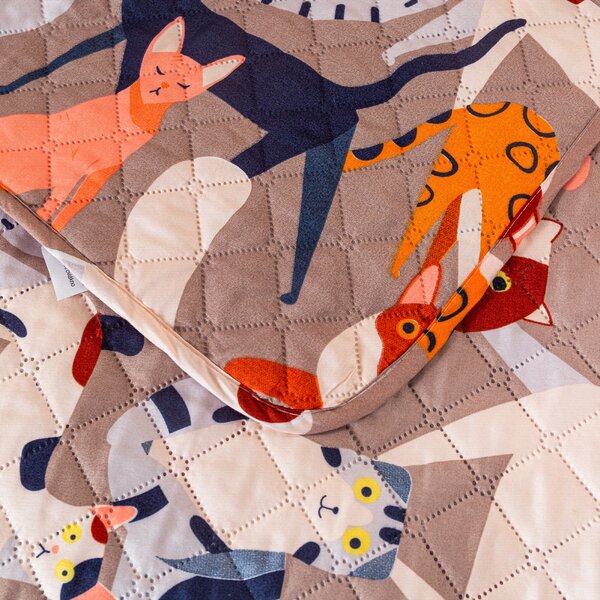 Prehoz na posteľ CATMOSPHERE, farebný Rozmer: 170 x 210 cm