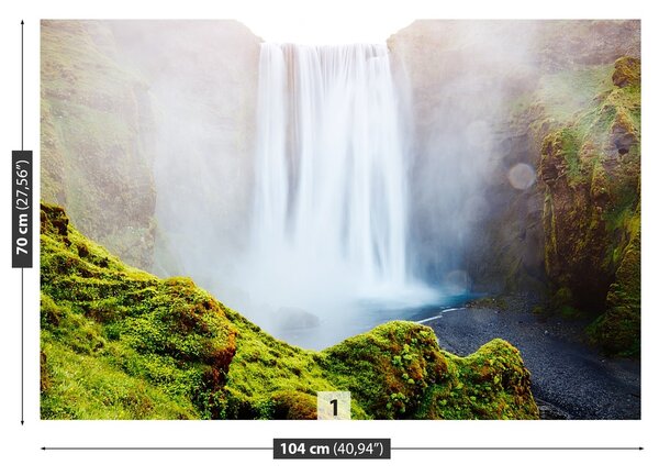 Fototapeta Vliesová Vodopád skógafoss 104x70 cm