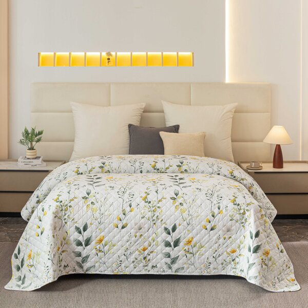 Prehoz na posteľ CITRUS GARDEN, biely Rozmer: 170 x 210 cm