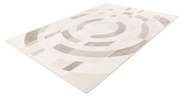 Moderný geometrický koberec TOP Bergamo Batucci 703 silver 1,60 x 2,30 m
