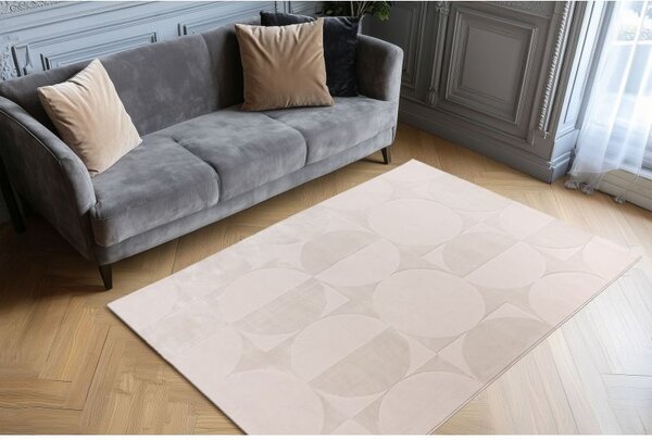 Moderný geometrický koberec Elif 406 Beige 0,80 x 1,50 m