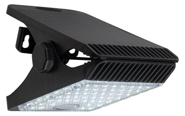 LED solárne svietidlo so senzorom CLIPS LED/4W/1200 mAh 3,7V IP44 čierne