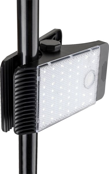 LED solárne svietidlo so senzorom CLIPS LED/4W/1200 mAh 3,7V IP44 čierne